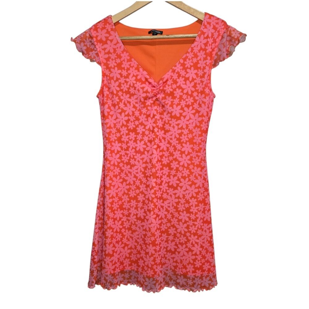 Wild Fable Floral Pink and Orange Women's Dress